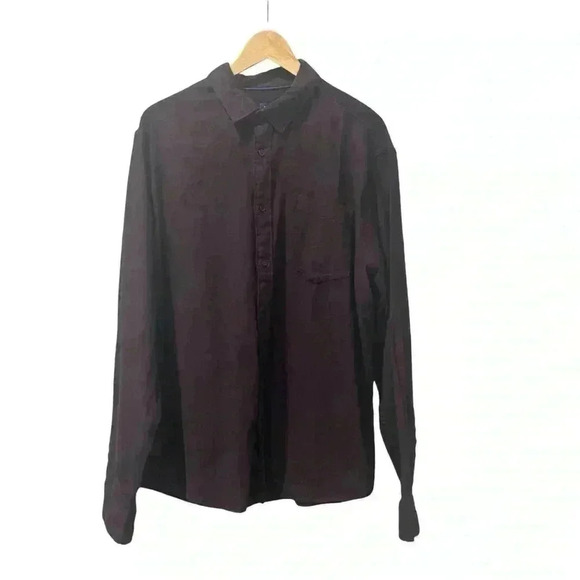 Apt. 9  Mens Dark Purple Button Up Shirt Size XL - Picture 1 of 4